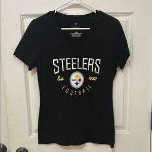 Fanatics Pittsburgh Steelers T-shirt size medium black short sleeve cotton